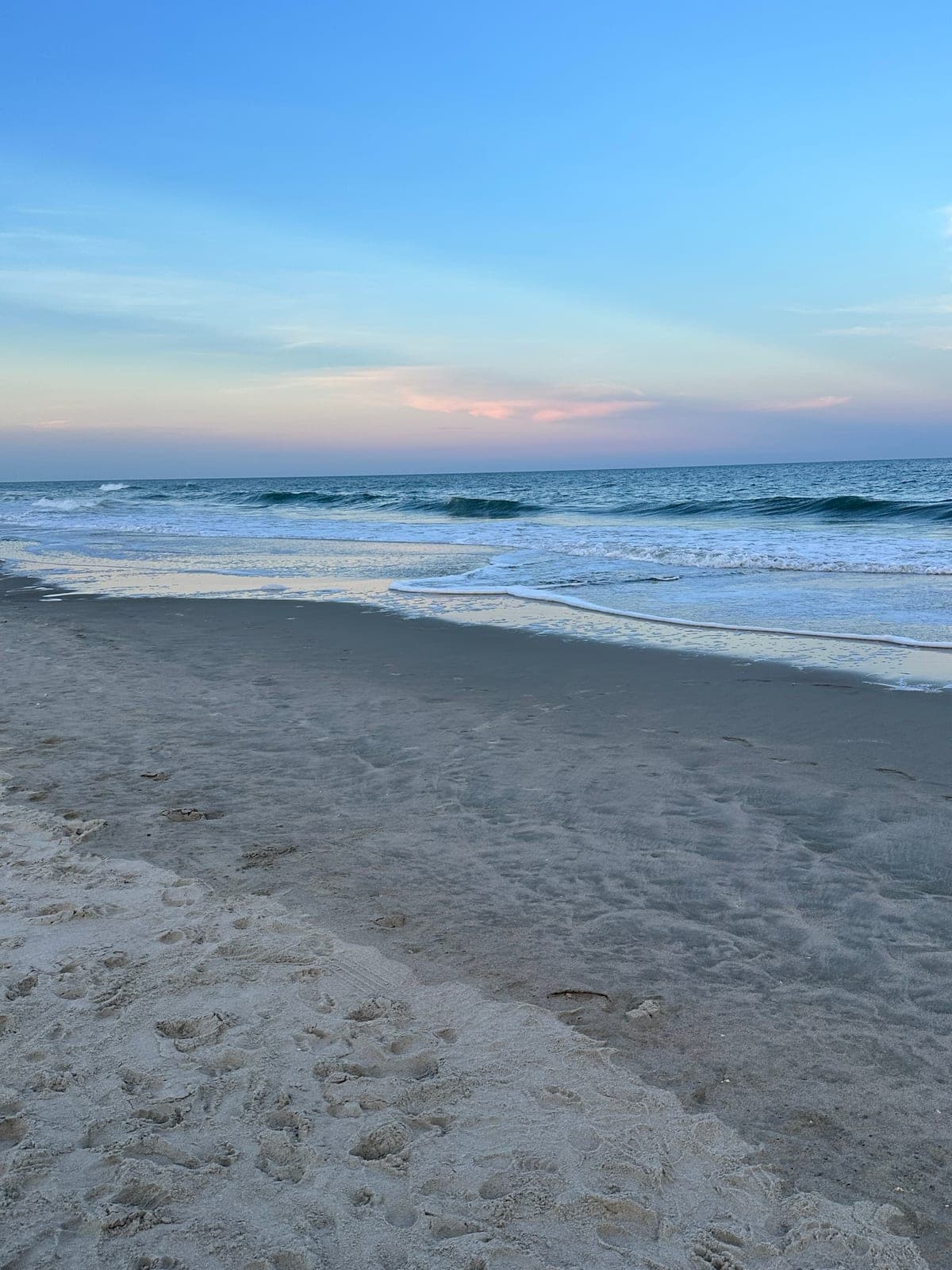 Dusk over the Atlantic surf on the Grand Strand